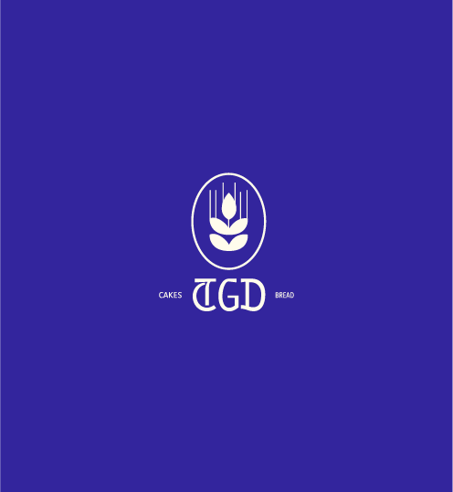 logo beige sur fond bleu